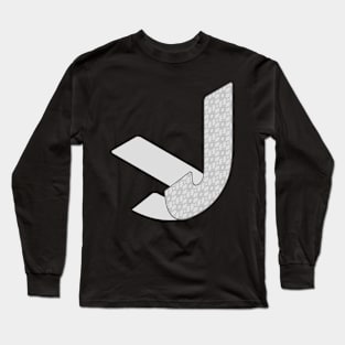 Isometric Alphabet Letter, Letter J Long Sleeve T-Shirt